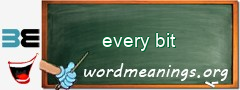 WordMeaning blackboard for every bit